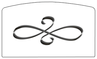 DACRO-601-BK-WT Black Scroll White